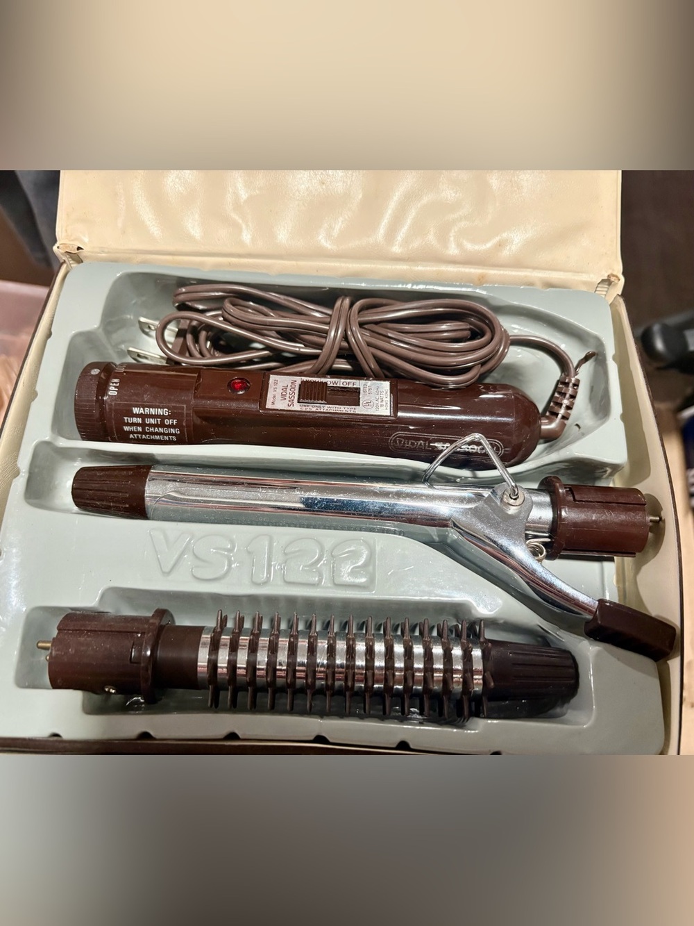 Vintage Vidal Sassoon Brown Curling Iron Set - Brown